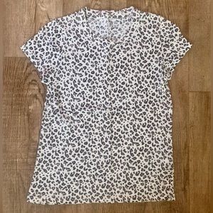 Banana Republic Leopard Print Cozy Slub T-Shirt XS